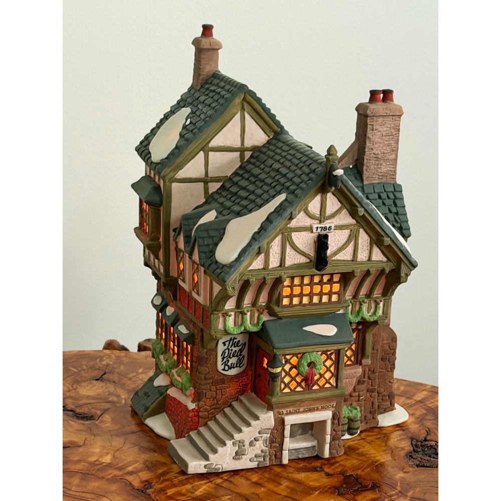 Dept 56 Dickens' Village The Pied Bull Inn #58332 Retired 9.25" x 6.5"